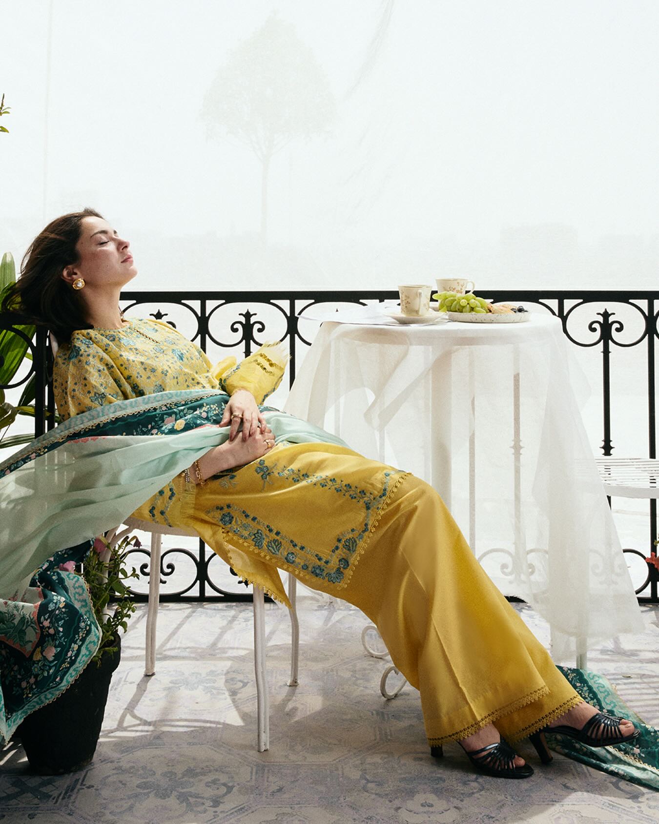 Zara Shahjahan 3 Piece Custom Stitched Suit - Yellow - LB30227