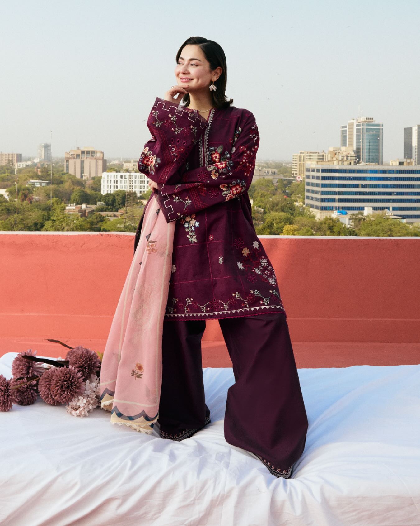 Zara Shahjahan 3 Piece Custom Stitched Suit - Purple - LB30220
