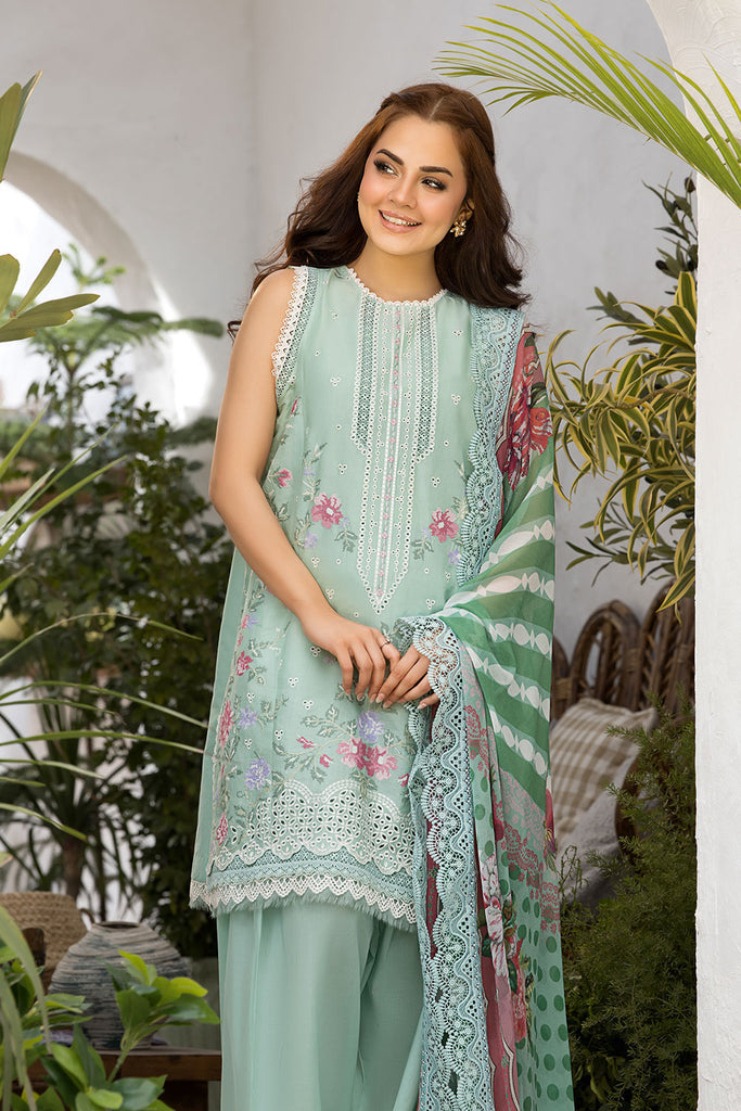 Sobia Nazir 3 Piece Custom Stitched Suit - Green - LB29785