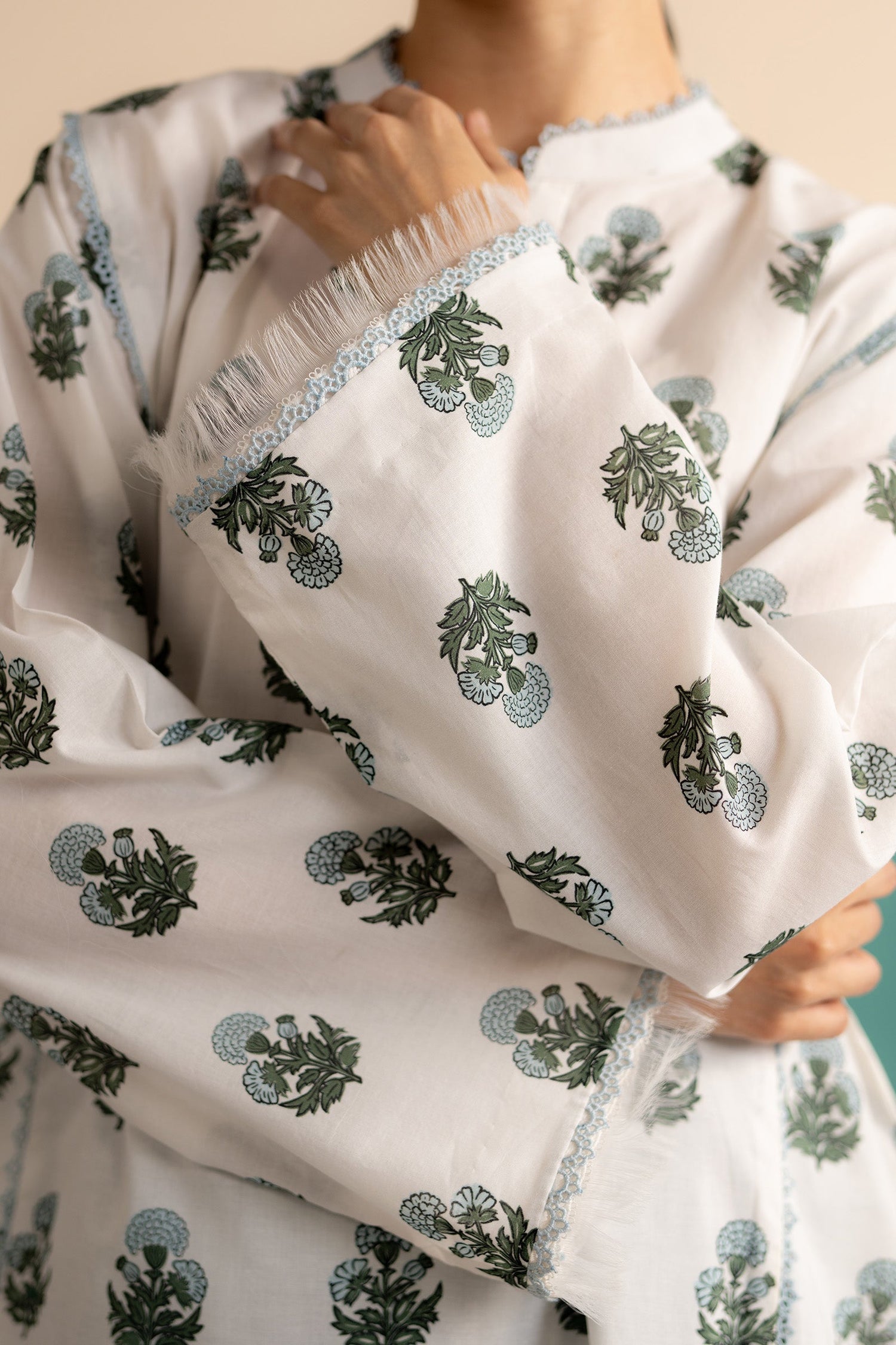Zara Shahjahan 3 Piece Custom Stitched Suit - Off-White - LB30523