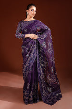 Nureh 3 Piece Pret Suit - Purple - LB30037