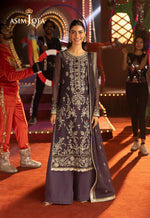 Asim Jofa 3 Piece Custom Stitched Suit - Purple - LB29831