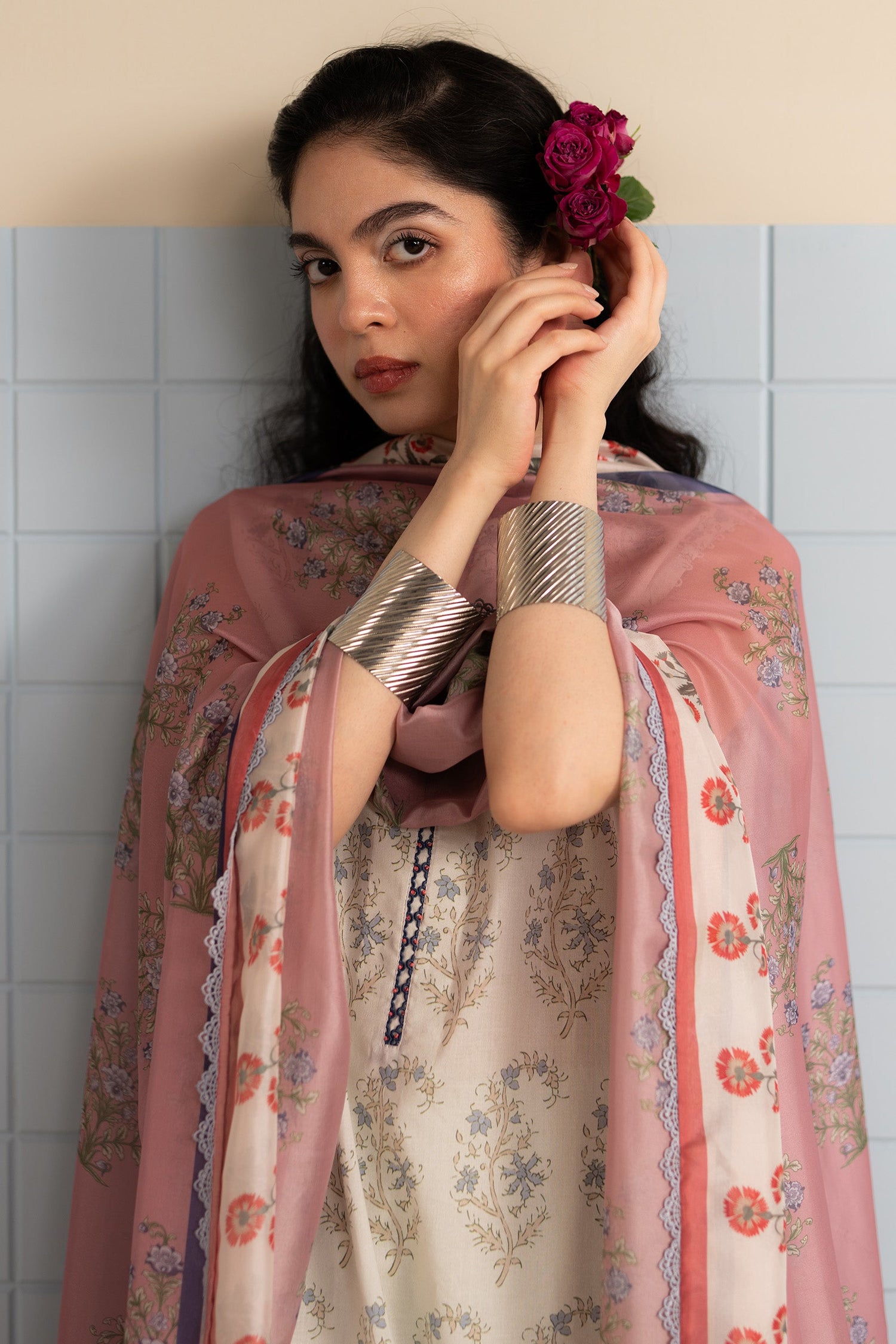 Zara Shahjahan 3 Piece Custom Stitched Suit - Gray - LB30517