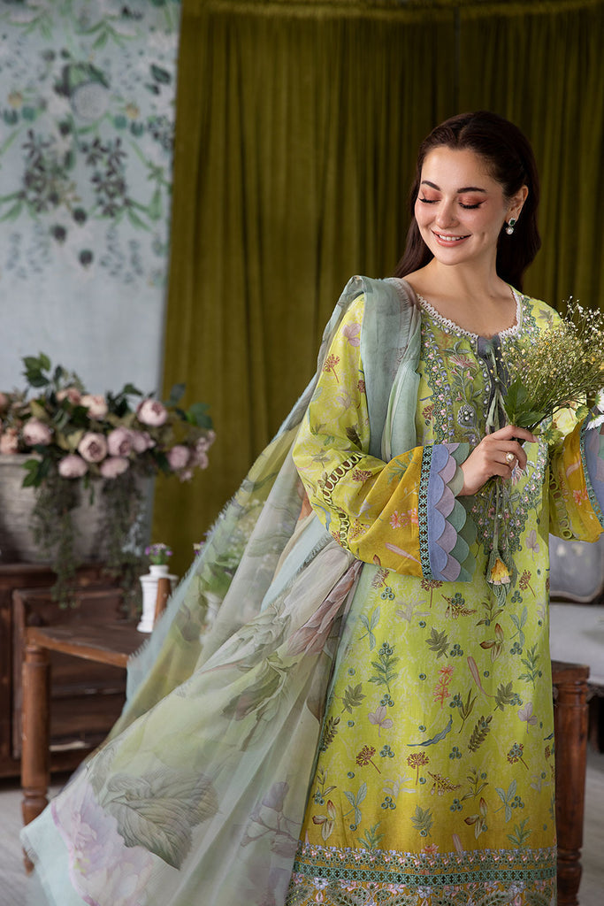 Sobia Nazir 3 Piece Custom Stitched Suit - Yellow - LB30316