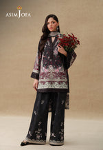 Asim Jofa 3 Piece Custom Stitched Suit - Black - LB31249