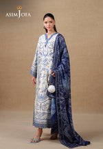 Asim Jofa 3 Piece Custom Stitched Suit - Off-White - LB31251