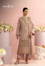 Asim Jofa 3 Piece Custom Stitched Suit - Pink - LB31488
