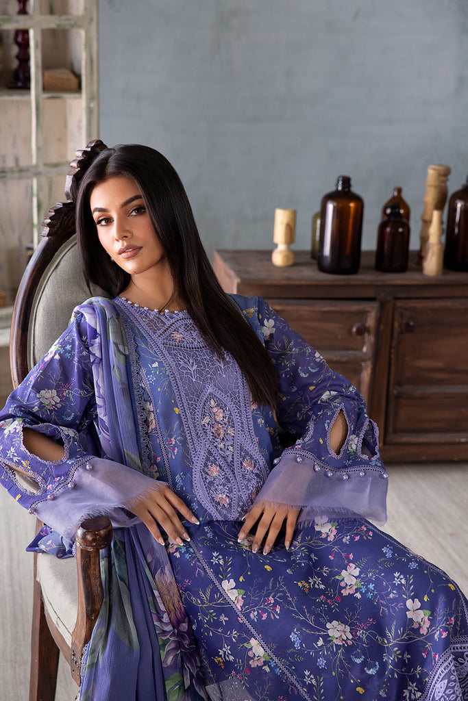 Sobia Nazir 3 Piece Custom Stitched Suit - Purple - LB30318