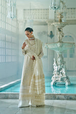Sobia Nazir 3 Piece Custom Stitched Suit - Off-White - LB31240