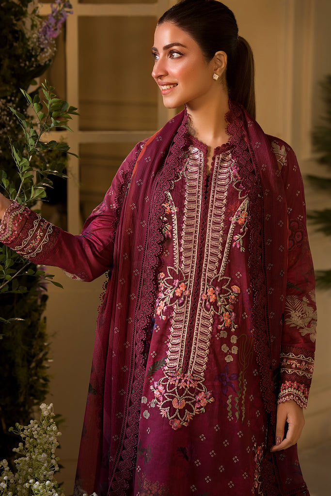 Sobia Nazir 3 Piece Custom Stitched Suit - Red - LB29781