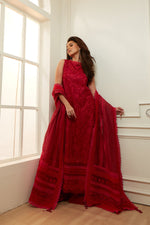 Sobia Nazir 3 Piece Custom Stitched Suit - Red - LB31229