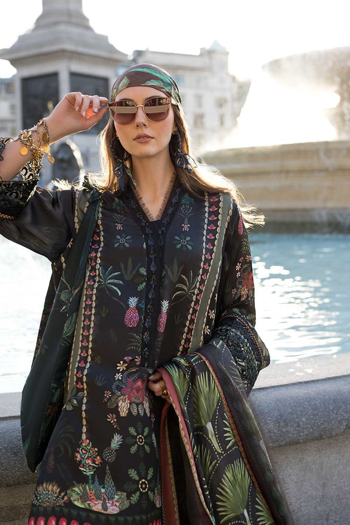 Sobia Nazir 3 Piece Custom Stitched Suit - Black - LB289051