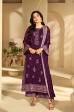 Azure 3 Piece Custom Stitched Suit - Purple - LB31139