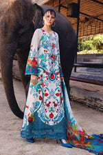 Maria.B 3 Piece Custom Stitched Suit - Off-White - LB31463