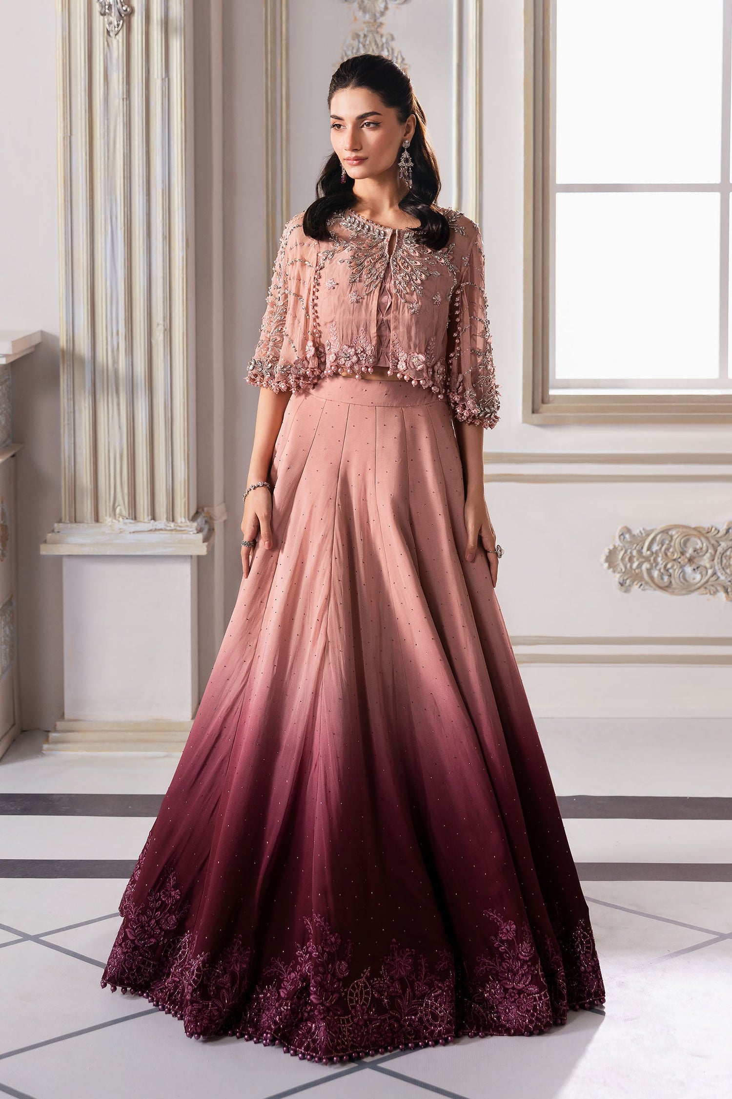 Maria.B 3 Piece Custom Stitched Suit - Pink - LB29999