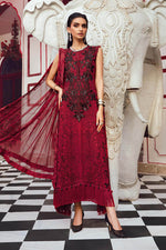 Maria.B 3 Piece Custom Stitched Suit - Red - LB31017