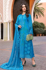 Maria.B 3 Piece Custom Stitched Suit - Blue - LB29689