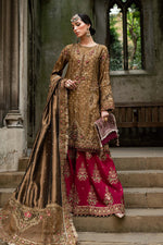 Maria.B 3 Piece Custom Stitched Suit - Brown - LB31083