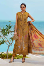 Maria.B 3 Piece Custom Stitched Suit - Mustard - LB30295
