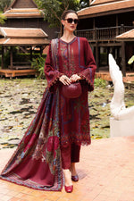 Maria.B 3 Piece Custom Stitched Suit - Maroon - LB31107