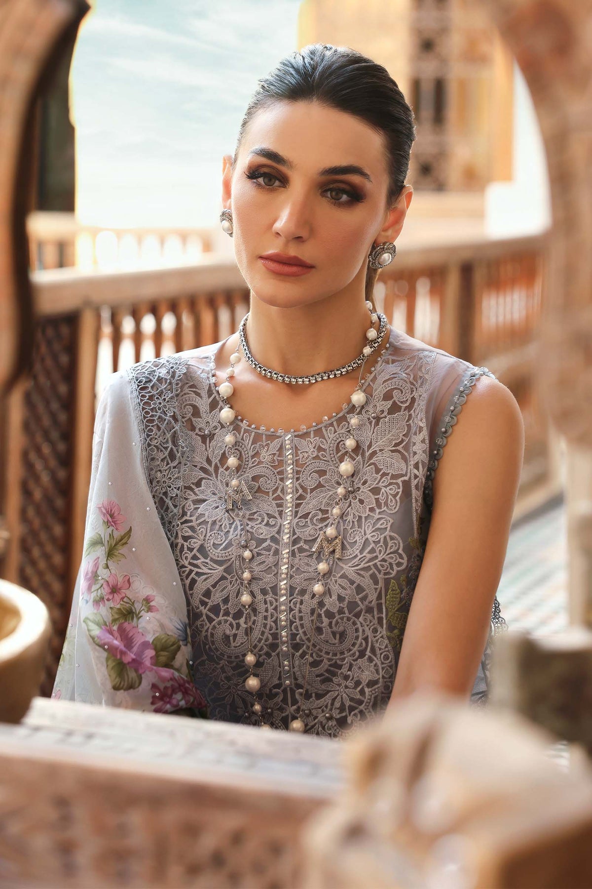 Maria.B 3 Piece Custom Stitched Suit - Blue - LB29675