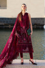 Maria.B 3 Piece Custom Stitched Suit - Maroon - LB31432