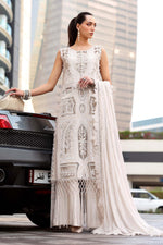 Maria.B 3 Piece Custom Stitched Suit - Beige - LB31435