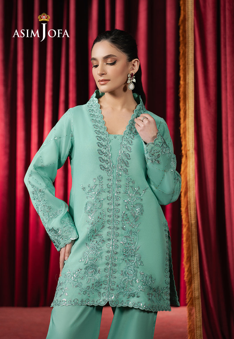 Asim Jofa 2 Piece Custom Stitched Suit - Green - LB29497
