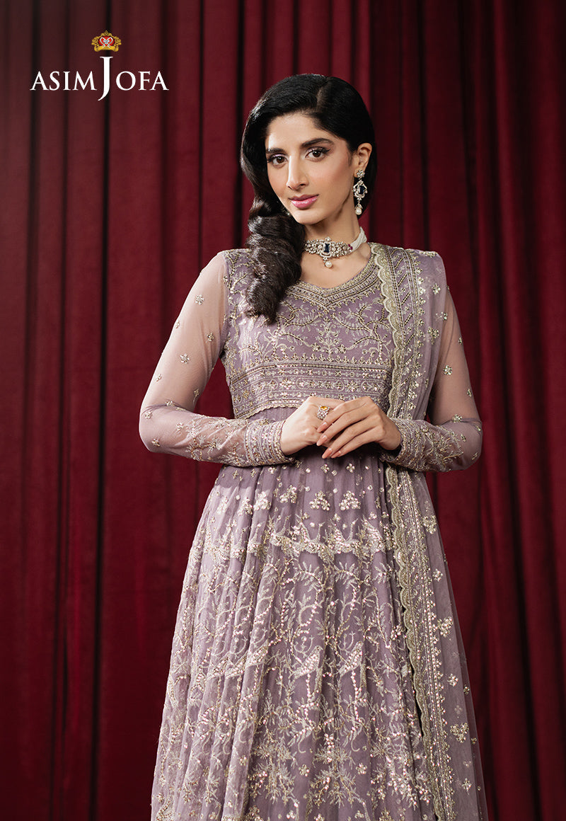 Asim Jofa 3 Piece Custom Stitched Suit - Purple - LB29506