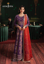 Asim Jofa 3 Piece Custom Stitched Suit - Purple - LB29503