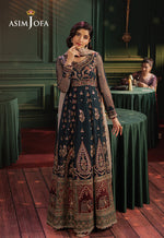Asim Jofa 3 Piece Custom Stitched Suit - Teal - LB29482