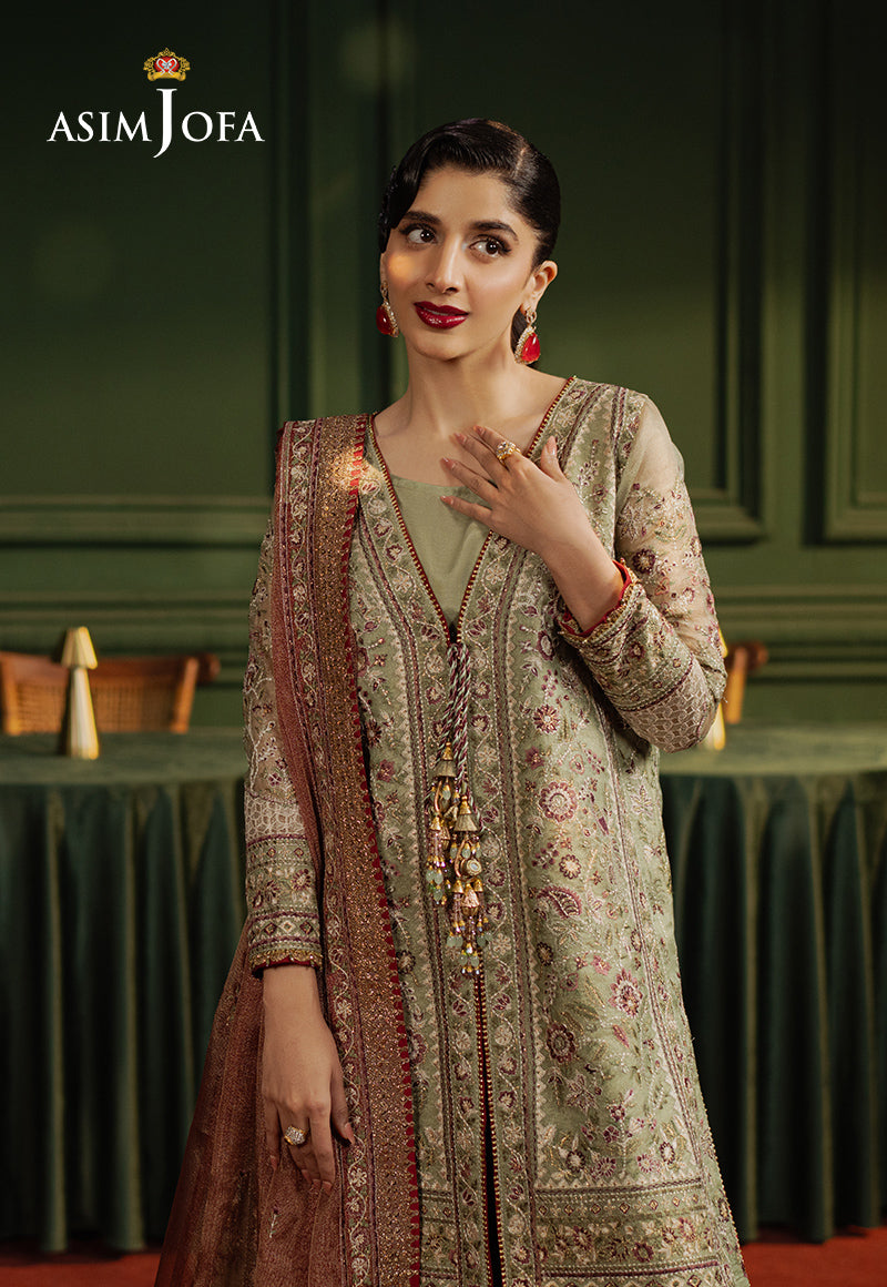 Asim Jofa 3 Piece Custom Stitched Suit - Green - LB29480