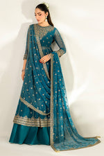 Jazmin 3 Piece Custom Stitched Suit - Blue - LB30657