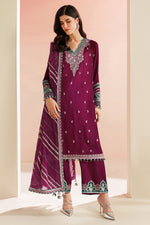 Jazmin 3 Piece Custom Stitched Suit - Purple - LB31069