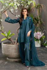 Azure 3 Piece Custom Stitched Suit - Green - LB30432
