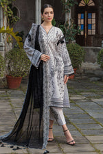 Gul Ahmed 3 Piece Custom Stitched Suit - Gray - LB31200