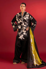 Sana Safinaz 3 Piece Custom Stitched Suit - Black - LB31120