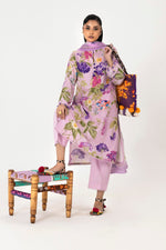 Sana Safinaz 3 Piece Custom Stitched Suit - Purple - LB31123