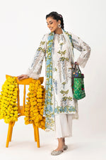 Sana Safinaz 2 Piece Custom Stitched Suit - Off-White - LB31132
