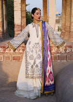 Hussain Rehar 3 Piece Custom Stitched Suit - Off-White - LB30330