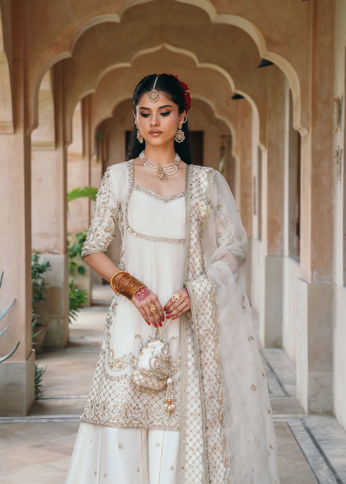 Kanwal Malik 3 Piece Pret Suit - White - LB30768