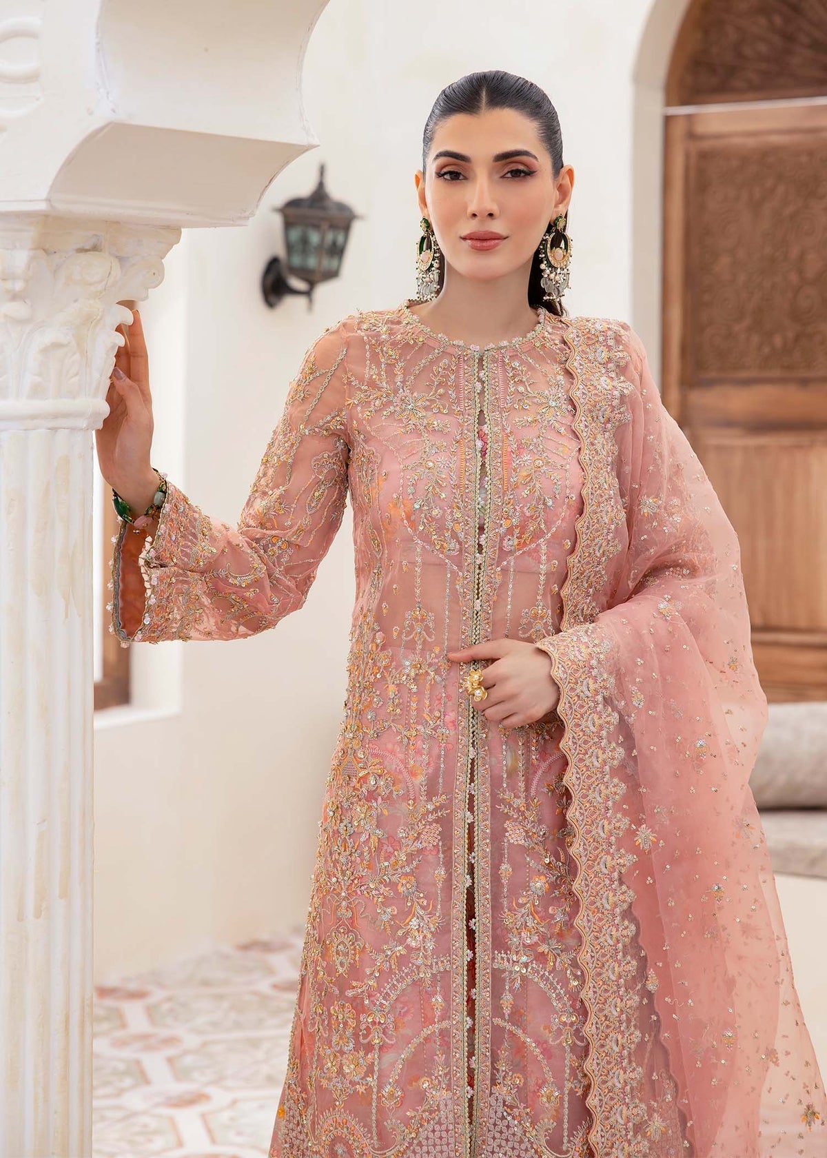 Kanwal Malik 3 Piece Pret Suit - Peach - LB30351