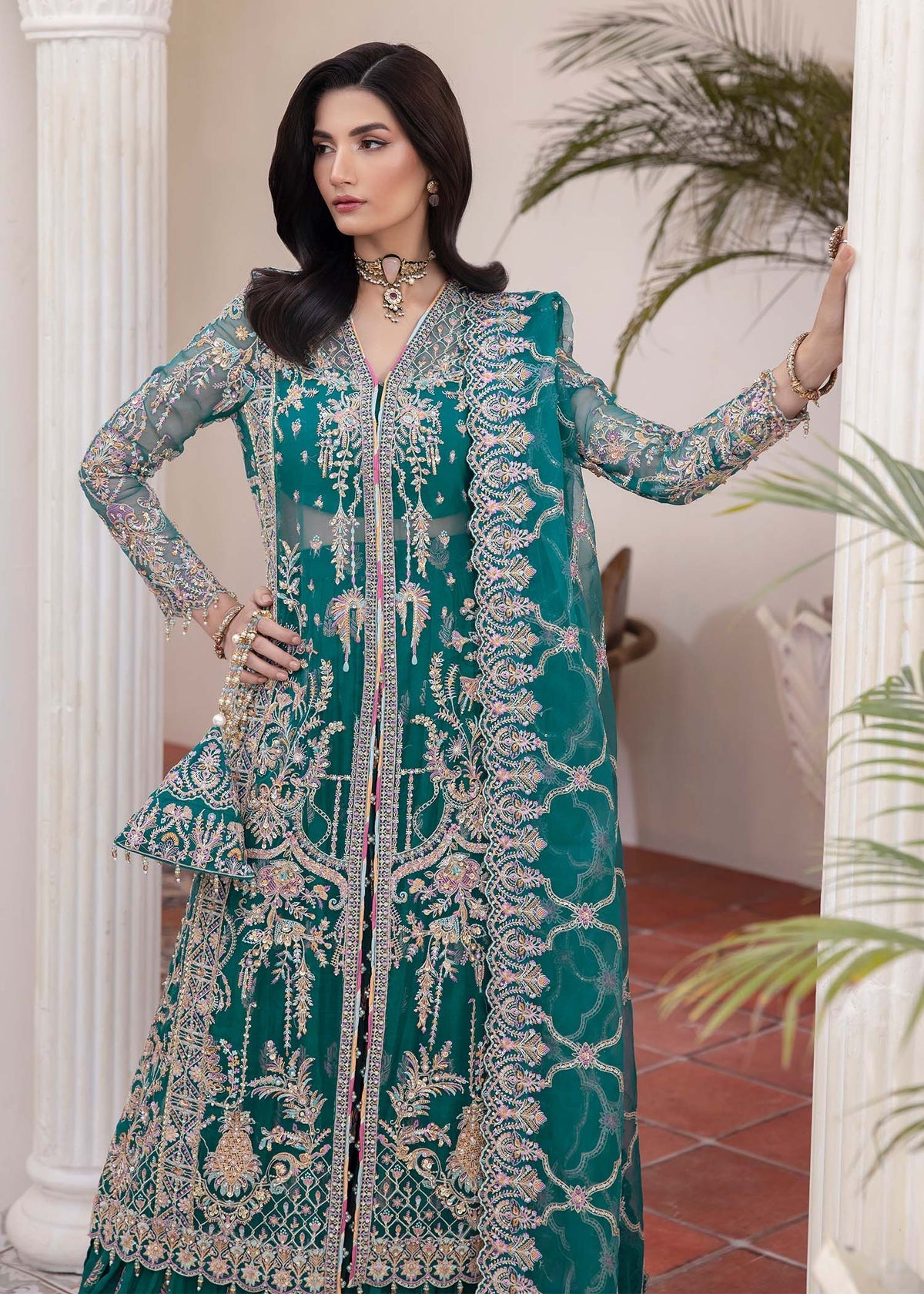 Kanwal Malik 3 Piece Pret Suit - Green - LB30348