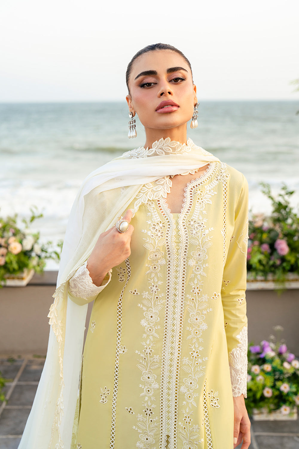 Azure 3 Piece Custom Stitched Suit - Yellow - LB30431