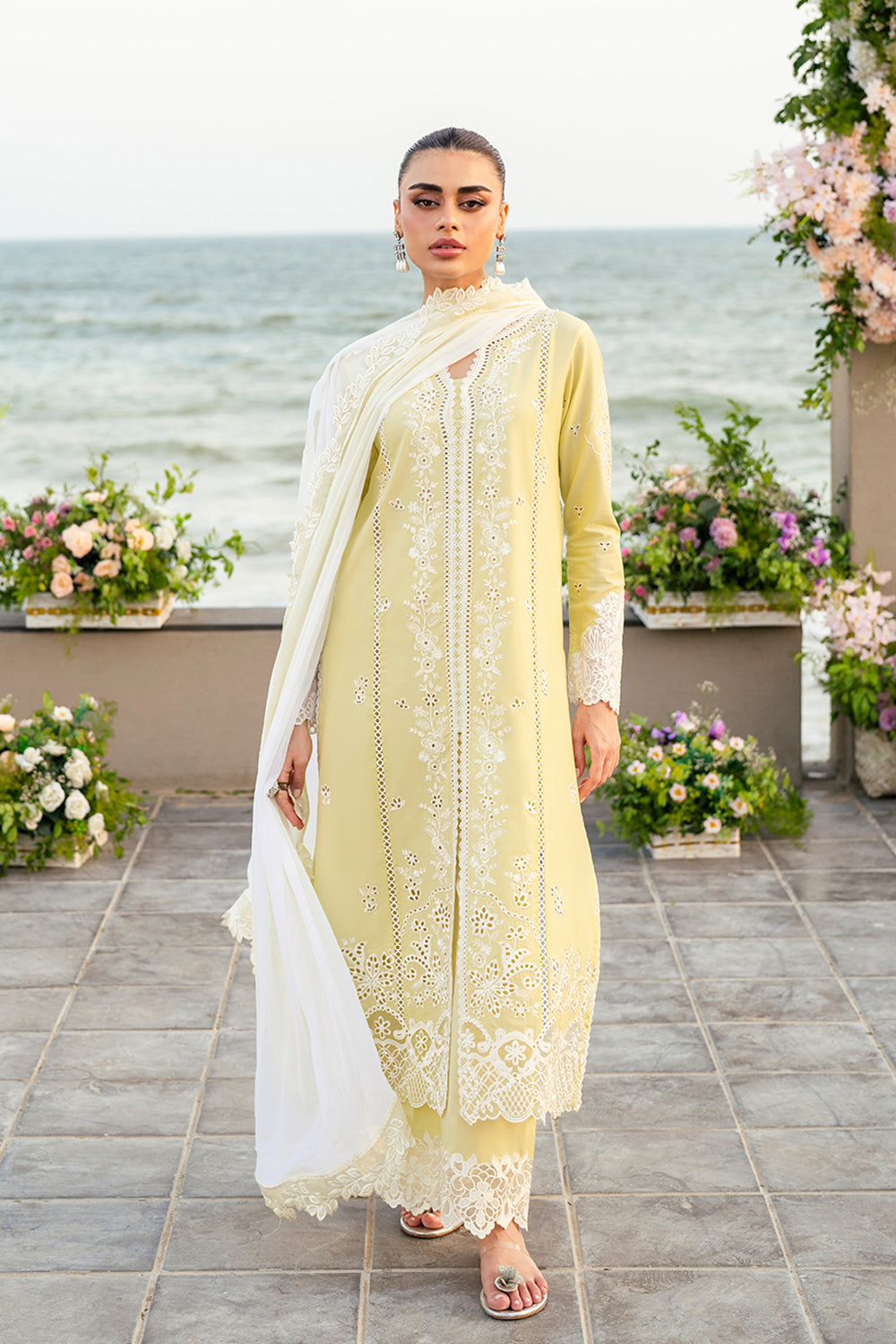 Azure 3 Piece Custom Stitched Suit - Yellow - LB30431
