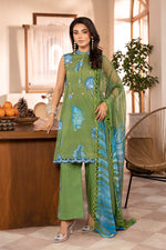 Maria.B 3 Piece Custom Stitched Suit - Green - LB30290