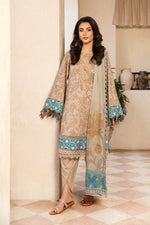 Maria.B 3 Piece Custom Stitched Suit - Beige - LB30278