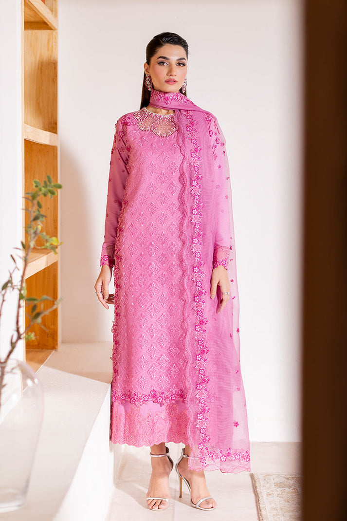 Mushq 3 Piece Pret Suit - Pink - LB30474