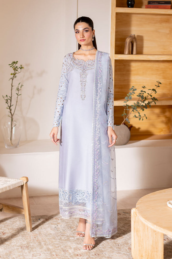 Mushq 3 Piece Pret Suit - Blue - LB30472