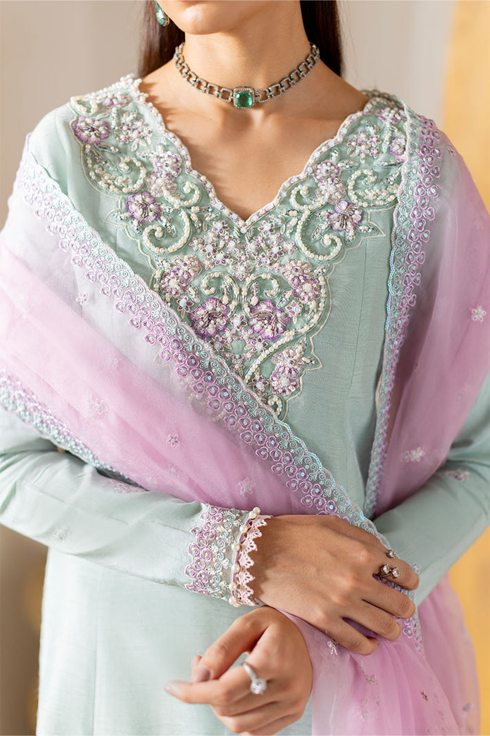 Mushq 3 Piece Pret Suit - Green - LB30479